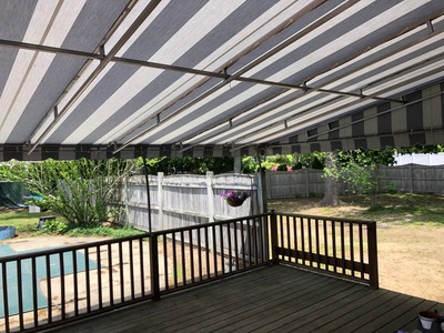 deck view of awning