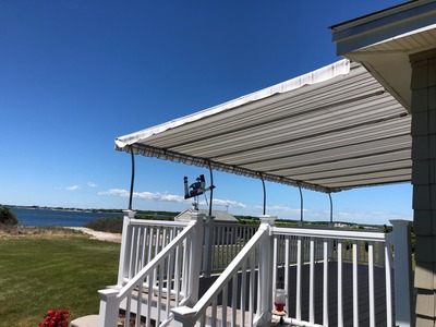 profile view deck awning
