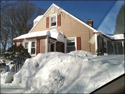 Even 2 feet of wet snow can't take our aluminum awning down.